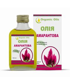 100% Амарантова олія холодного віджиму Organic Oils, 100мл